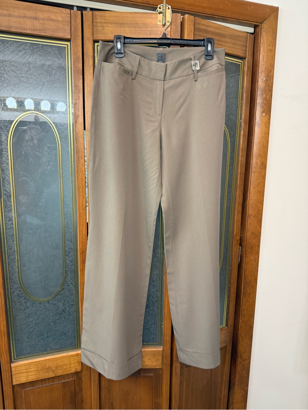 Calvin Klein Beige/Tan Women's Trousers, LIKE NEW